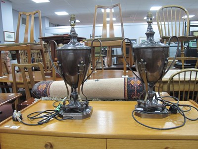 Lot 1626 - Pair of Regency Style Bronzed Metal Table...