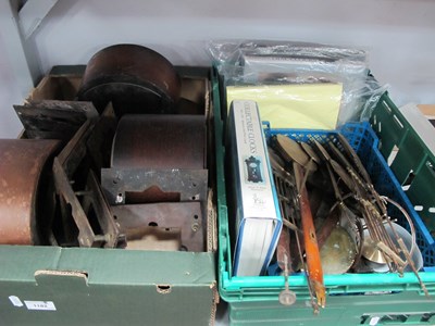 Lot 1182 - Clocks, clock parts, pendulums, books.