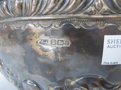 Lot 22 - A Large Victorian Hallmarked Silver Punch Bowl,...