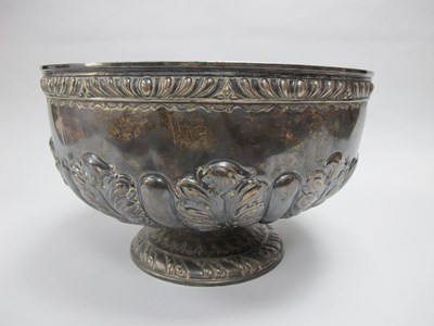 Lot 22 - A Large Victorian Hallmarked Silver Punch Bowl,...