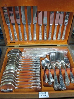 Lot 1343 - A Fine AI Sheffield made canteen of cutlery...