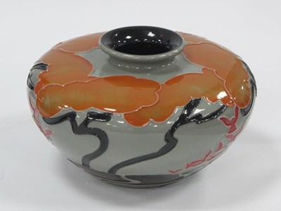 Lot 1287 - Moorcroft Pottery Squat Bulbous Vase,...