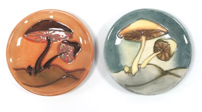 Lot 1246 - Moorcroft Pottery Toadstool Pin Trays, one on...