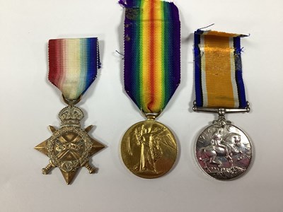 Lot 857 - WWI Trio of British Medals, comprising 1914-15...