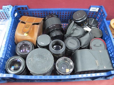 Lot 1455 - Camera Lenses; Pentax-A 50 mm f/1.7, Tokina EL...