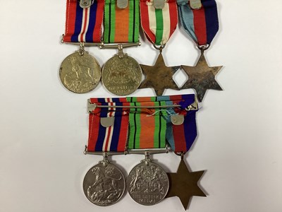 Lot 833 - WWII British Medal Groups, including two...