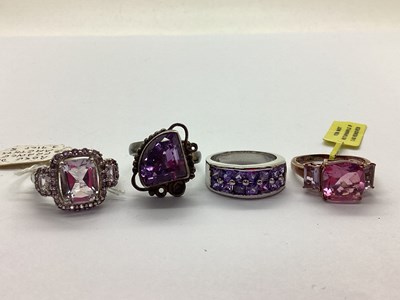 Lot 109 - Modern 925 and Other Dress Rings, including...