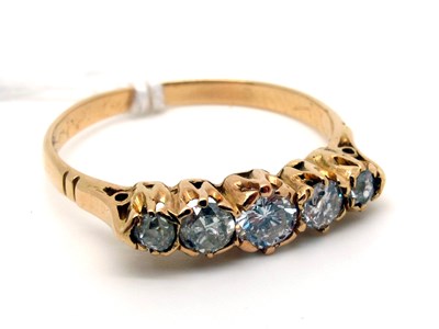 Lot 128 - A Victorian Style Five Stone Diamond Ring, the...