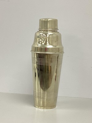 Lot 244 - Gaskell & Chambers Plated Cocktail Shaker, of...