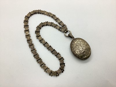 Lot 126 - A Victorian Hallmarked Silver Oval Locket...