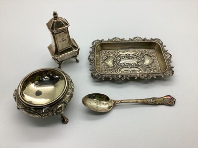 Lot 18 - A Hallmarked Silver Rectangular Trinket Dish,...