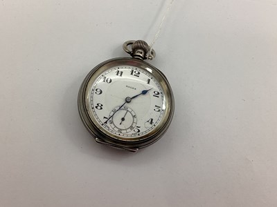 Lot 294 - Rolex; A 1930's Hallmarked Silver Cased...