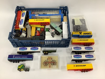 Lot 714 - A quantity of OO/HO scale lorries, tractor...