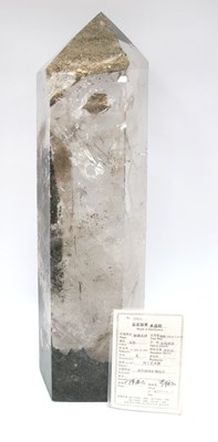 Lot 1390 - Oriental Chinese Crystal Obelisk Column, very...