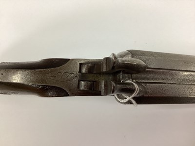 Lot 789 - C19 Pinfire Pistol, with double side by side...