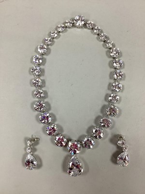 Lot 119 - A Modern Impressive Statement CZ Necklace,...