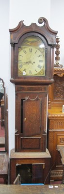 Lot 1681 - XIX Century Longcase Clock, with swan neck...