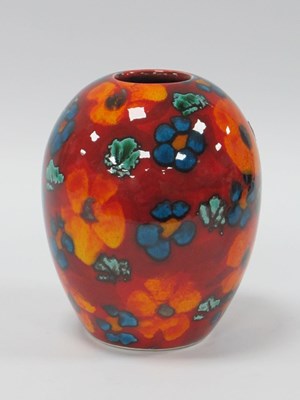 Lot 1281 - Anita Harris 'Floral Medley' Delta Vase, gold...