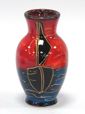 Lot 1273 - Anita Harris 'Eventide Dream' Vase, gold...