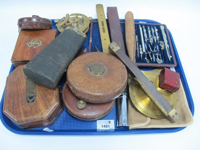Lot 1451 - A Shagreen part filled case holding various...