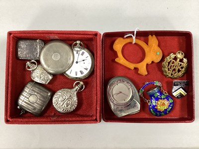 Lot 248 - Two Hallmarked Silver Vesta Cases, engine...