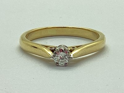 Lot 58 - A Modern 18ct Gold Single Stone Diamond Ring,...