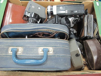 Lot 1107 - Cine Cameras; Sankyo zoom 8, Hanimex Super 8,...