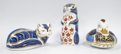 Lot 1168 - A Royal Crown Derby Porcelain Paperweight...