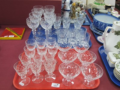 Lot 1247 - Drinking Glasses, Hock, Whisky, Wine, etc,...