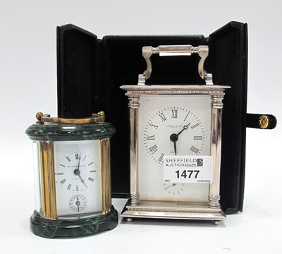 Lot 1477 - Matthew Norman London Oval Carriage Clock,...