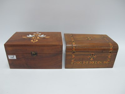 Lot 1489 - XIX Century Inlaid Walnut Ladies' Work Box,...