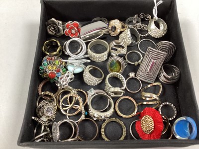 Lot 98 - Assorted Modern Dress Rings, including...