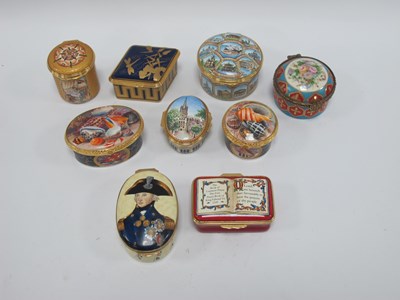 Lot 1378 - Halcyon Days Enamelled Trinket Boxes (x 4),...
