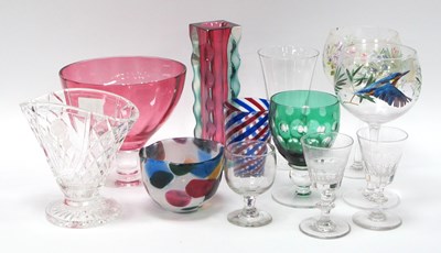 Lot 1208 - Turquoise Tinted Glass Vase, circa 1970s with...