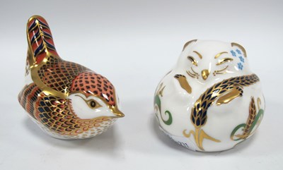 Lot 1319 - Royal Crown Derby Paperweights, Sleeping...