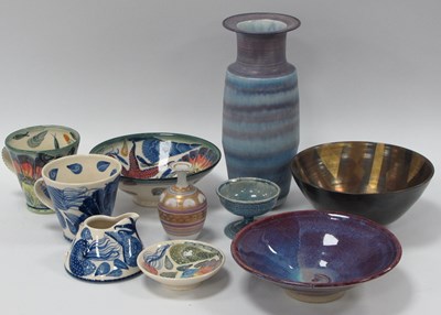 Lot 1235 - Studio Pottery - P. Moss of Lincoln, D.Fry,...