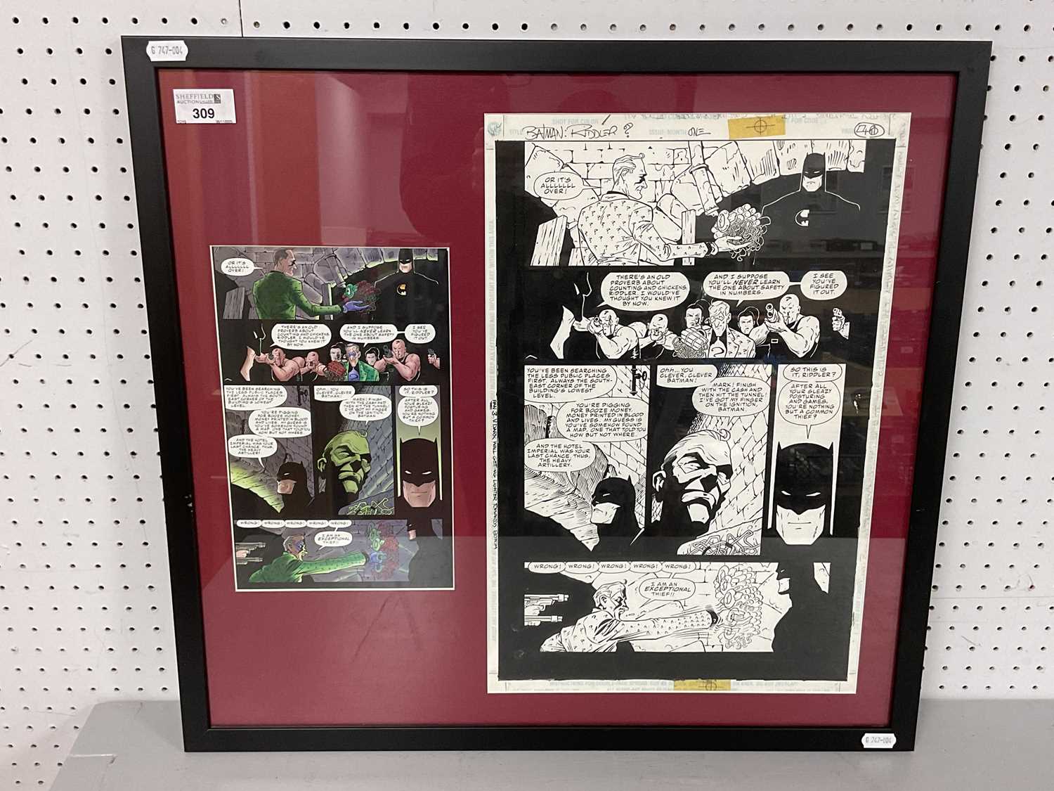 Lot 309 - Original comic artwork for page 46 of Batman:...