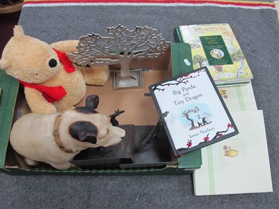 Lot 1150 - Resin Nipper the Dog, 36cm high. Metal Giraffe...