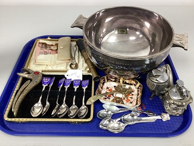 Lot 158 - A Walker & Hall Plated Twin Handled Bowl,...