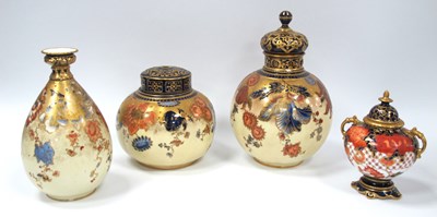 Lot 1122 - A Royal Crown Derby Porcelain Two-Handled Vase...