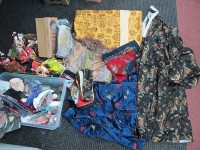 Lot 1021 - Oriental - Dolls, clothing, miniscreen, etc:-...