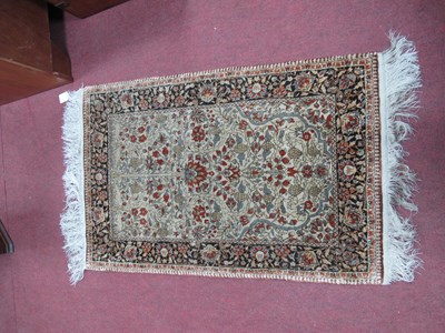 Lot 1617 - Silk Tasselled Rug, with Tree of Life to...