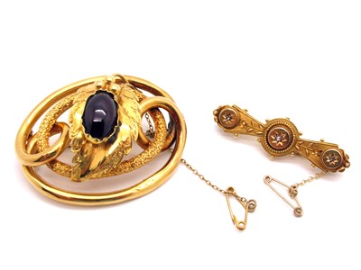Lot 81 - A Victorian Bar Brooch, with inset chip...