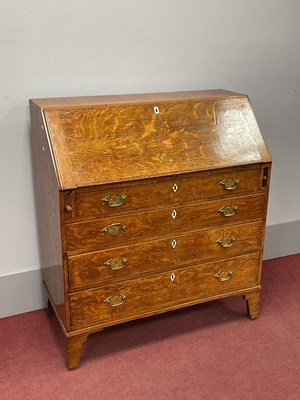 Lot 1567 - An Early XX Century Oak Bureau, with fall...