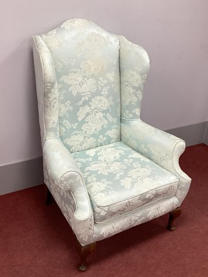 Lot 1566 - An XVIII Century Style Wing Armchair,...