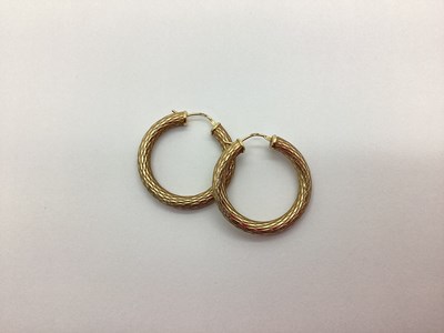 Lot 241 - A Pair Of Modern Creole Style Earrings,...