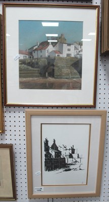 Lot 1528 - L.M Esgate, 'Mediterranean Staithes, pastel...