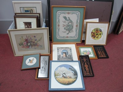 Lot 1512 - Quantity of Prints, needleworks and original...