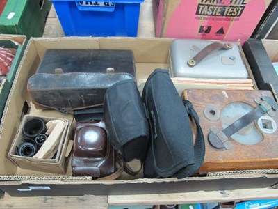Lot 1093 - Pigeon Clocks, maps, cameras, binoculars:- One...