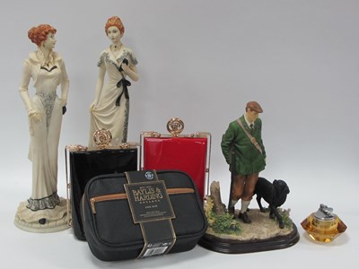 Lot 1300 - Leonardo Country Live Figure, two resin ladies,...